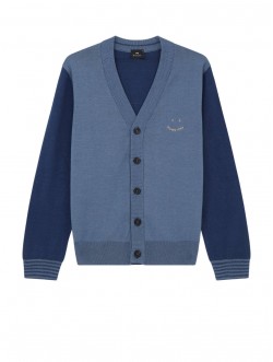 KNITWEAR MENS CARDIGAN PS HAPPY INDIGO