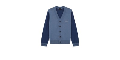 KNITWEAR MENS CARDIGAN PS HAPPY INDIGO