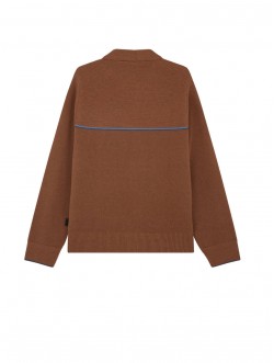 KNITWEAR MENS KNITTED JACKET MUD