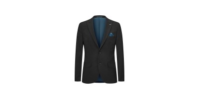 Men Clothing 3M Compact Multi-Way Stretch Suit Blazer Slim Fit - Black