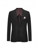 Men Clothing Compact Multi-Way Stretch Cool Touch Suit Blazer Slim Fit - Black