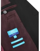 Men Clothing Compact Multi-Way Stretch Cool Touch Suit Blazer Slim Fit - Black