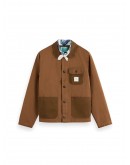 Men Jacket Scotch & Soda X Joe Jonas Twill Worker Chore Bison