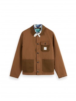 Men Jacket Scotch & Soda X Joe Jonas Twill Worker Chore Bison