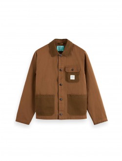 Men Jacket Scotch & Soda X Joe Jonas Twill Worker Chore Bison