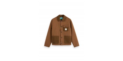 Men Jacket Scotch & Soda X Joe Jonas Twill Worker Chore Bison