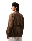 Men's Basic Essential Functional Nylon Jacket Brown