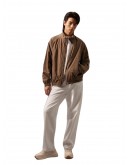 Men's Basic Essential Functional Nylon Jacket Brown
