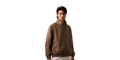 Men's Basic Essential Functional Nylon Jacket Brown