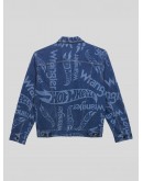 Men's Denim Jacket Wrangler x Hot wheels Collection Regular Fit Mid Indigo