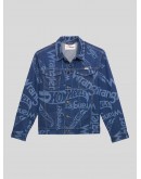 Men's Denim Jacket Wrangler x Hot wheels Collection Regular Fit Mid Indigo