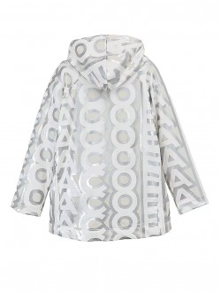 THE THE MONOGRAM ZIP HOODIE SILVER/BRIGHT WHITE