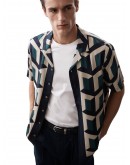 Unisex Cardigan Bold Fox Head Patch Regular in Lambswool Black